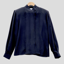 Load image into Gallery viewer, Black Clio silk blouse
