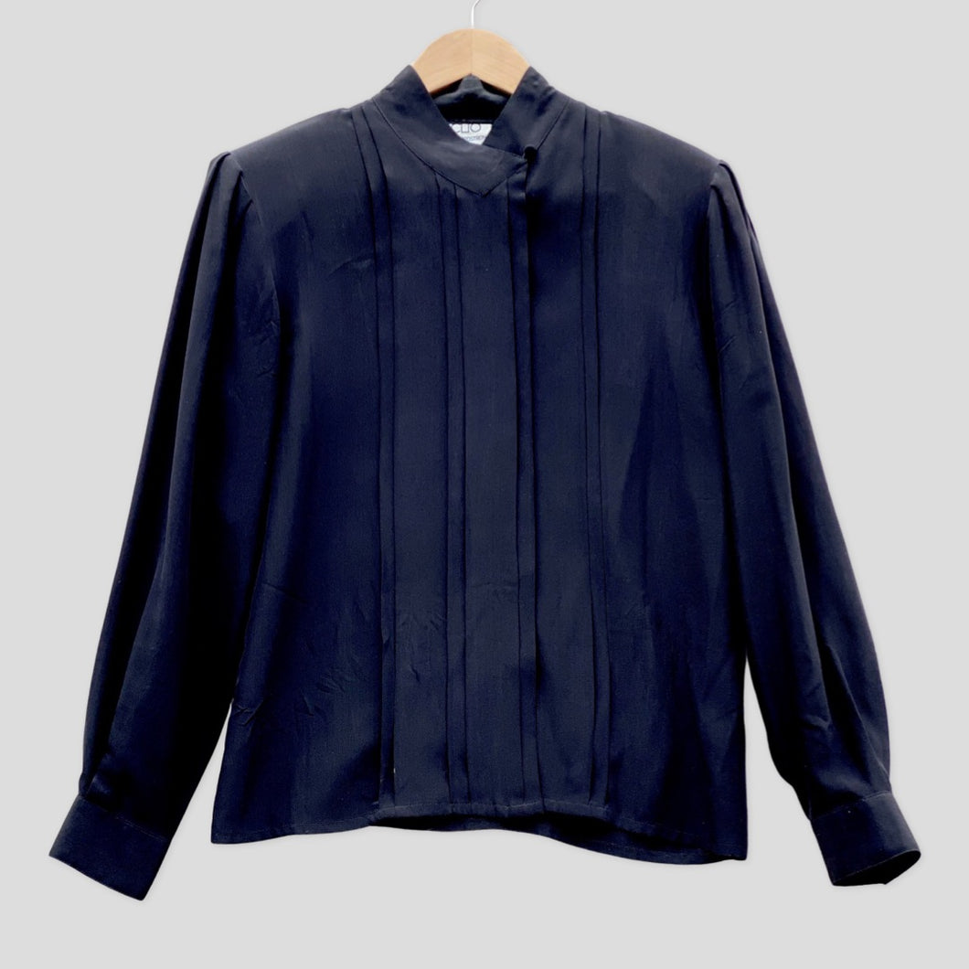 Black Clio silk blouse