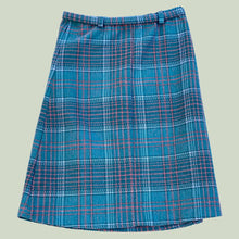 Load image into Gallery viewer, 1960&#39;s Teal plaid skirt
