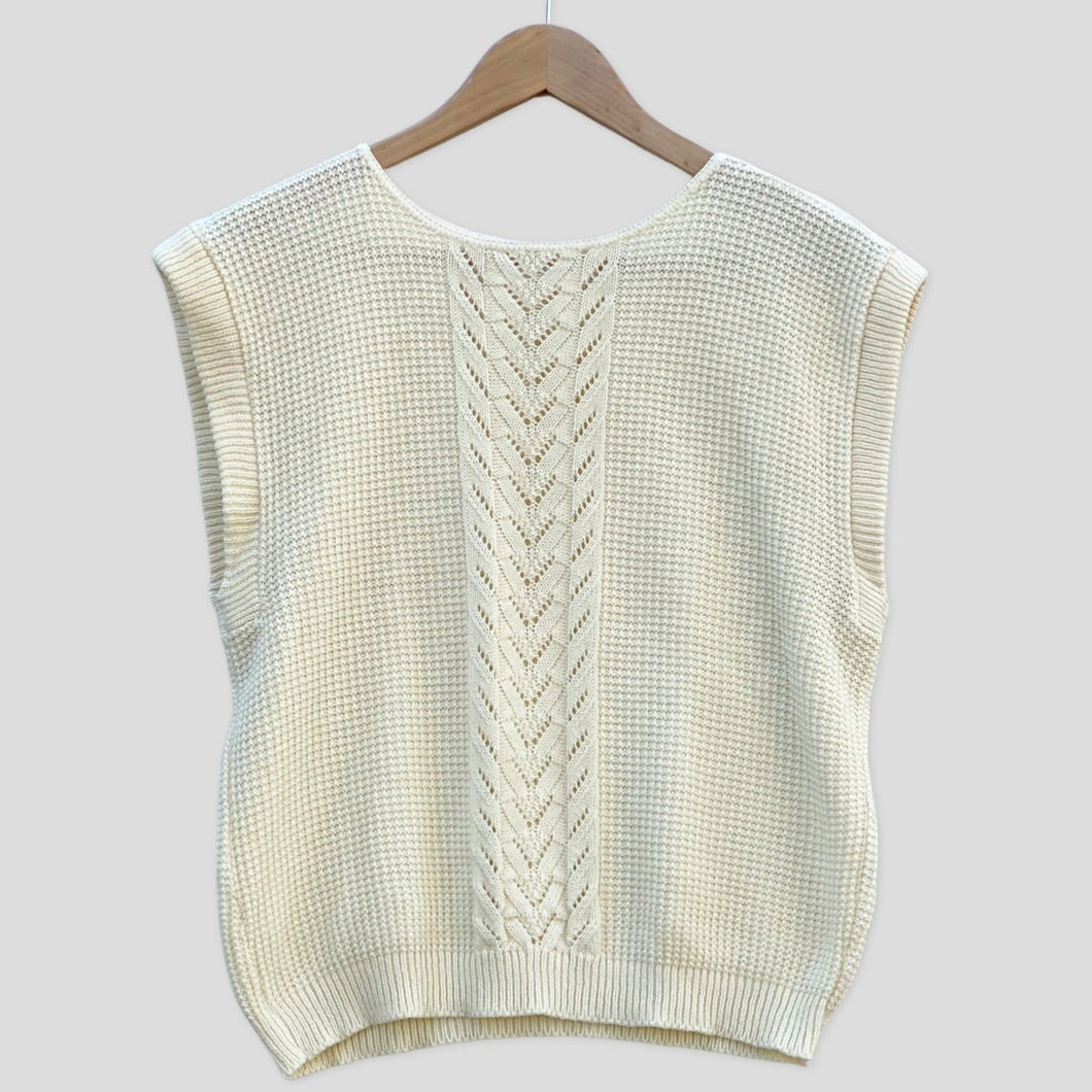 Buttercream sleeveless sweater