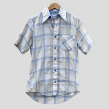 Load image into Gallery viewer, Busted 1970&#39;s/80&#39;s H.I.S. Brand plaid short sleeve button up shirt
