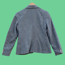 Load image into Gallery viewer, Grey wool blazer with silver buttons
