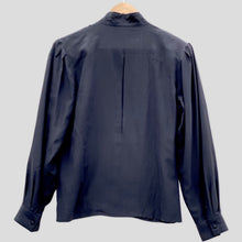 Load image into Gallery viewer, Black Clio silk blouse
