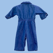 Load image into Gallery viewer, Denim baby onesie
