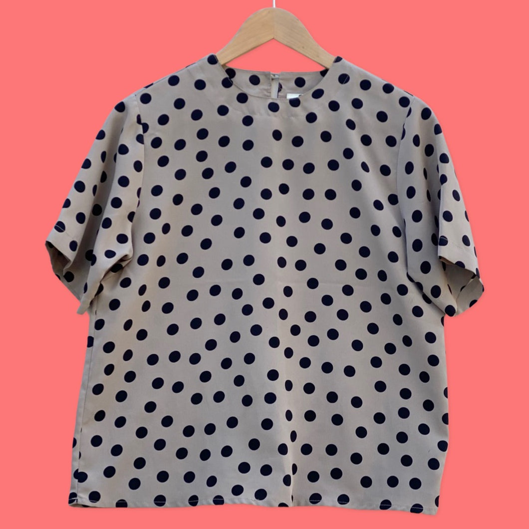 1980's Yves St. Clair polka dot blouse