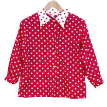 Load image into Gallery viewer, 1960&#39;s Laura Mae red polka dot blouse
