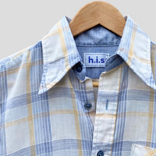 Load image into Gallery viewer, Busted 1970&#39;s/80&#39;s H.I.S. Brand plaid short sleeve button up shirt
