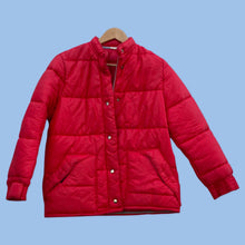 Load image into Gallery viewer, 1980&#39;s Red Puffer Coat
