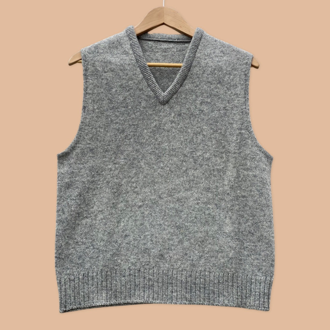 Grey wool vest