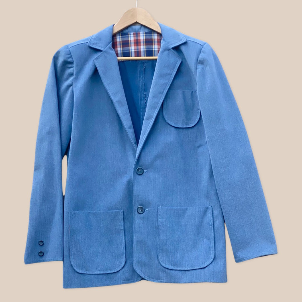 Blue handmade corduroy jacket