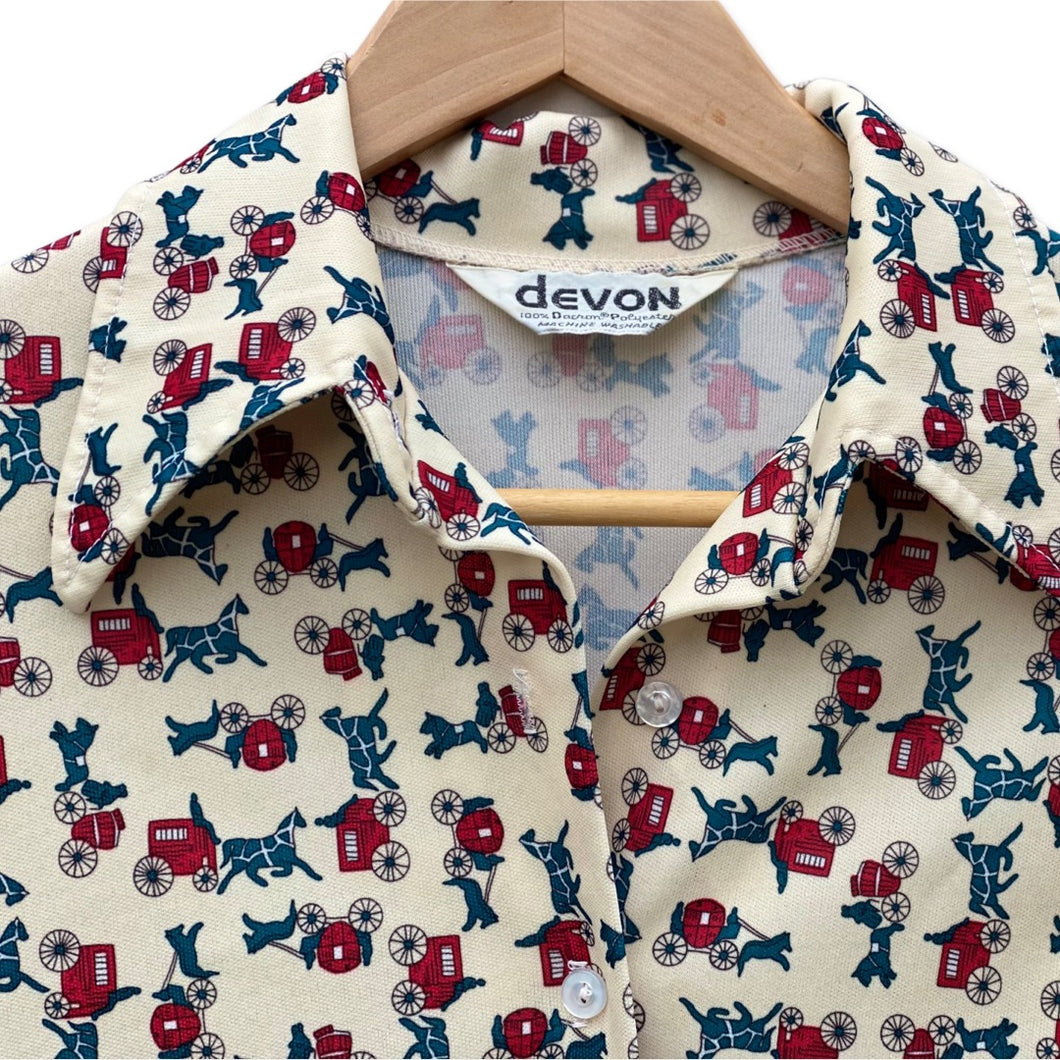 Devon mod collar pattern shirt