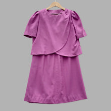 Load image into Gallery viewer, 1980&#39;s Handmade purple two piece dress
