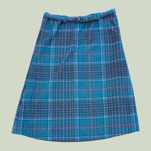 Load image into Gallery viewer, 1960&#39;s Teal plaid skirt
