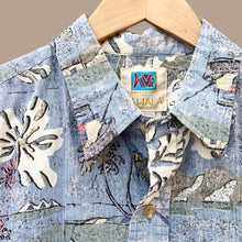 Load image into Gallery viewer, Blue Avi Collection Hawaiian button down shirt
