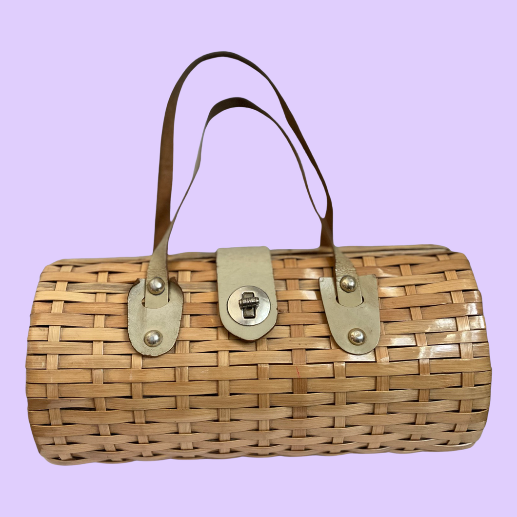 1950's Wicker Handbag