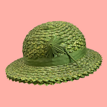 Load image into Gallery viewer, 1950&#39;s Laminated Straw hat
