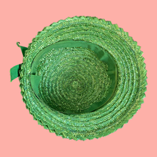 Load image into Gallery viewer, 1950&#39;s Laminated Straw hat
